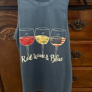 Red Wine & Blue Tank Top
